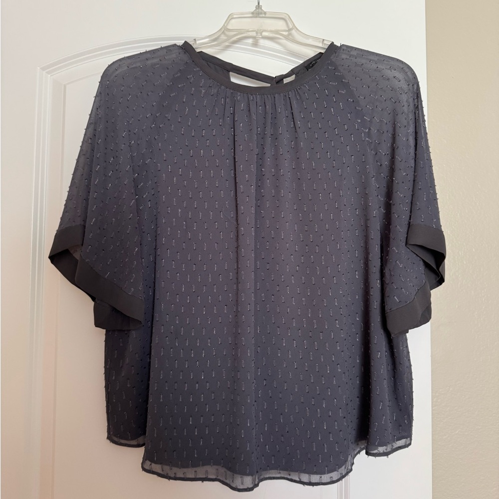 Ann Taylor Charcoal Blouse